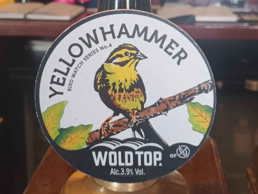 Wold Top Brewery Yellowhammer a Limited Edition Summer Ale. ABV 3.9% Wold Top Brewery Yellowhammer a Limited Edition Summer Ale. ABV 3.9%